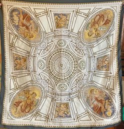 Echo Silk Acetate Scarf Ceiling Fresco W Angels