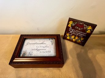 Music Box Jewelry Box, 'wind Beneath My Wings', Grandparents Sign