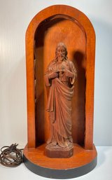 Large Wooden Carving Of Jesus And Gretto