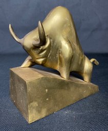 Brass Bull Bookend