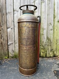 Antique Fire King Fire Extinguisher - Copper & Brass