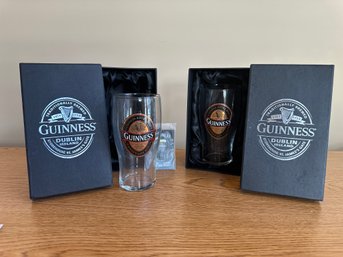 Two New Gift Boxed Guinness Beer Glasses