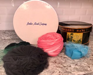 Unique Vintage Hats And Boxes Including CHRISTIAN DIOR