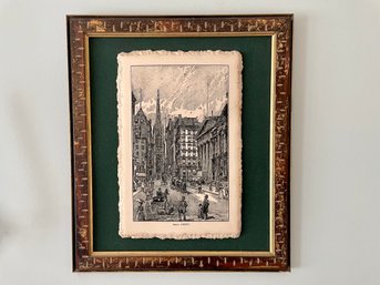 Framed Wall Street Lithaglio