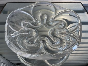 Large & Heavy Glass Decorative Bowl