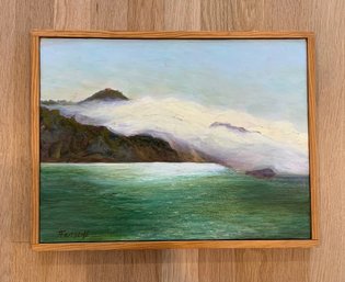 Janey Fritsche Coastal Ocean Scene / Oil Painting On Canvas