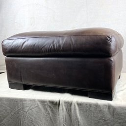 Leather Crate & Barrel Ottoman