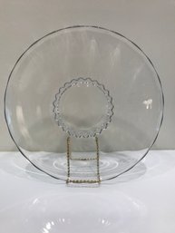 Scalloped Edge Glass Serving Platter