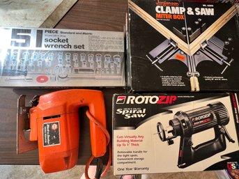 Socket Set, Saws, Clamp And Mitre Box