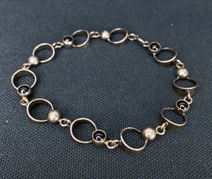Sterling Bracelet With Black Accents