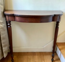 Vintage Foyer Or Side Table Scalloped Edge Fluted Legs