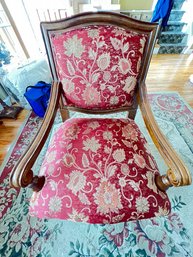 Red Tapestry Arm Chair