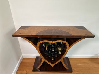 Vintage Art Deco Style Heart Console Table