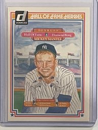 1983 Donruss Hall Of Fame Heroes Diamond King Mickey Mantle Card #43