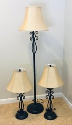 Trio Of Floor And Table Lamps