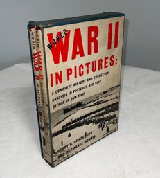 Vintage 1945 World War II In Pictures Book Set