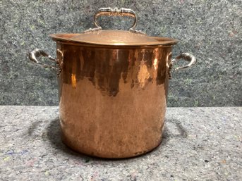 Ruffini Large Italian Made Copper Pot With Cover