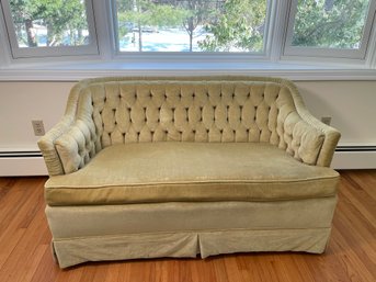A Vintage Yorke Furniture Company Green Tufted Sofa