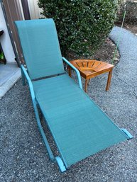 Chaise Lounge & Wooden Table