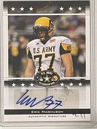 2012 Leaf U.S. Army Authentic Signature Erik Magnuson Autographed Rookie Card #BA-EM1