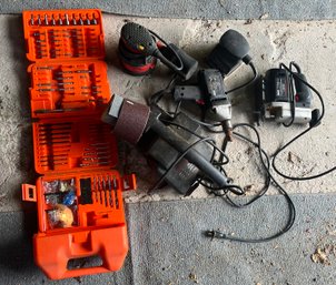 Five Electric Power Tools And Drill Bit Kit