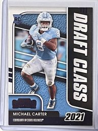 2021 Panini Contenders Draft Picks Michael Carter Draft Class Purple Parallel Rookie Card #30