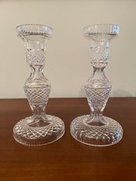 Excellent Pair Of Waterford Crystal Candlesticks