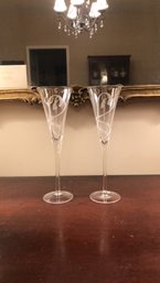 New In Box Pair Of Lenox True Love Flute Glasses