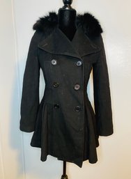 Women's All Beauty Frilly Peacoat -size Small