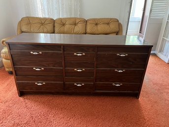 Vintage Dresser With Ceramic & Brass Pulls