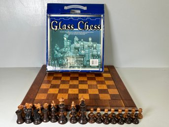 Glass & Wood Chess Set