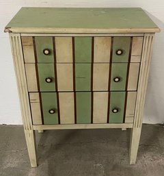 Cute Little Paint Decorated Three Drawer Dresser