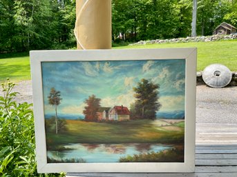 Beautiful Original Oil Landscape Painting, Signed T Pinkus