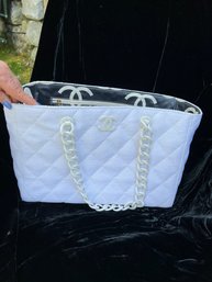 Authentic Chanel White Tote/handbag