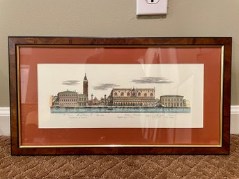 Original Pen & Ink Of The Palazzo Ducale (Doge's Palace) Venice, Italy