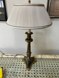 Brass Table Lamp, Nice Age, And Patina,