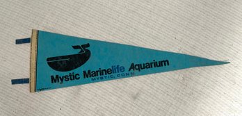 Vintage Mystic Marine Life Aquarium Felt Pennant