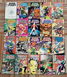 Lot Of 20 Alpha Flight Comic Books From 1983-86