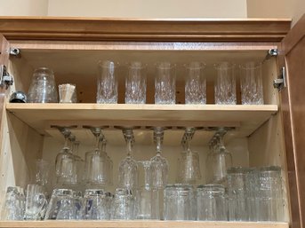 Two Shelve Of Miscellaneous Glassware