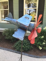 Unique Metal Garden Airplane Wind Spinner