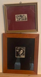 Two Framed Woodblocks By Lebedeff And Paul Jacob Hians