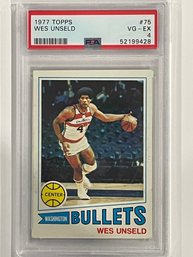 1977 Topps Wes Unseld Card #75      PSA 4
