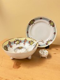 Nippon, Condiment Bowl, Spoon On Plate, With Salt