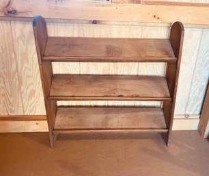 Antique Slanted Wood  Shelf Unit