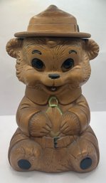 Vintage 1960s Smokey The Bear Twin Whitton Cookie Jar
