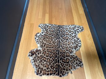 A Leopard Print Dyed Sheepskin Throw