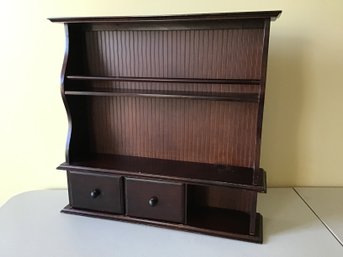 Wall Mounted Shelf With 2 Drawers And Cubby