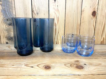 Tall And Short Blue  Libby Glasses