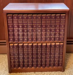 Vintage Petite Bookcase, 24 Britannica Encyclopedias