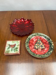 Christmas Coasters, Plate & Dish